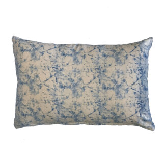 Blue Block print Lumber Cushion